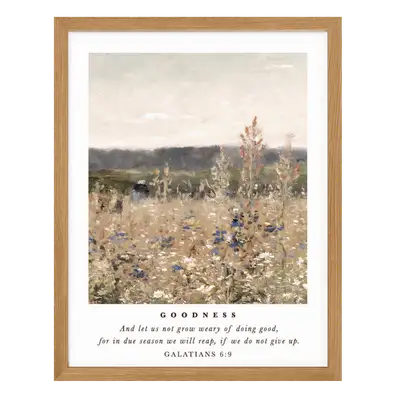 Autumn Field: Grow Weary Of Doing Good Art Print