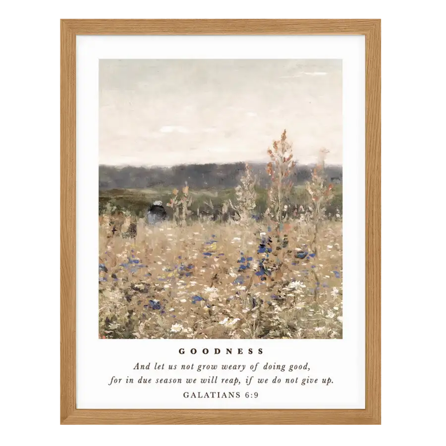 Autumn Field: Grow Weary Of Doing Good Art Print