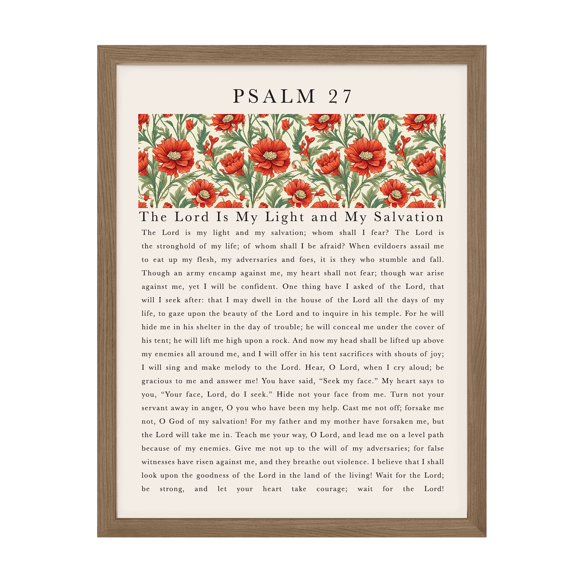 Psalm: The Lord Is My Light Art Print