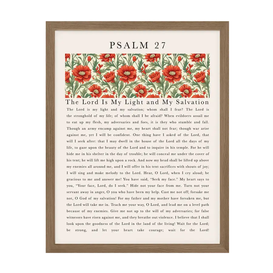 Psalm: The Lord Is My Light Art Print