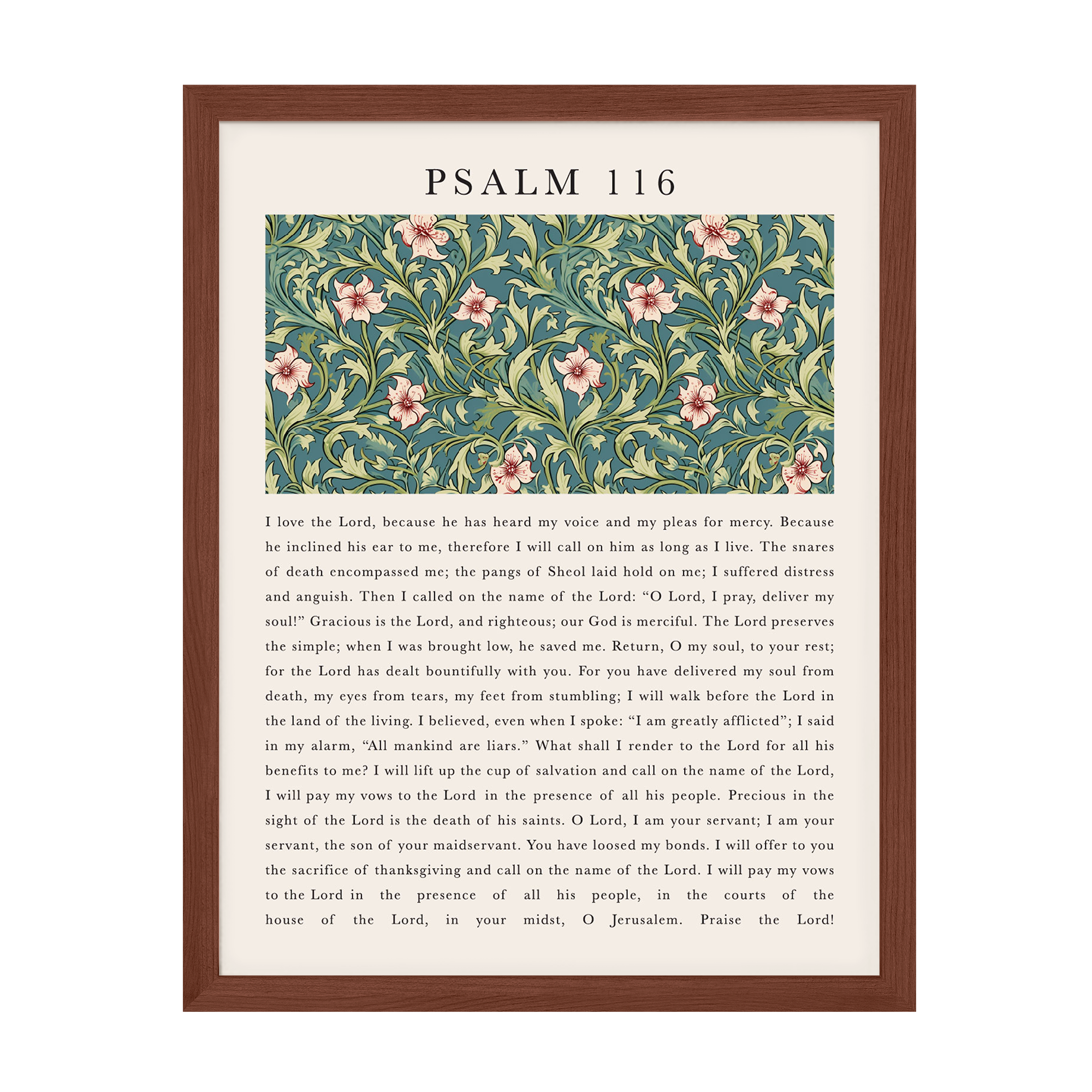 Psalm: I Love The Lord Art Print