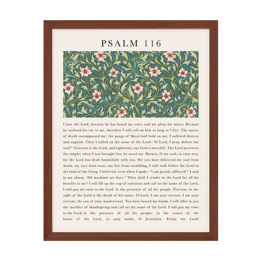 Psalm: I Love The Lord Art Print