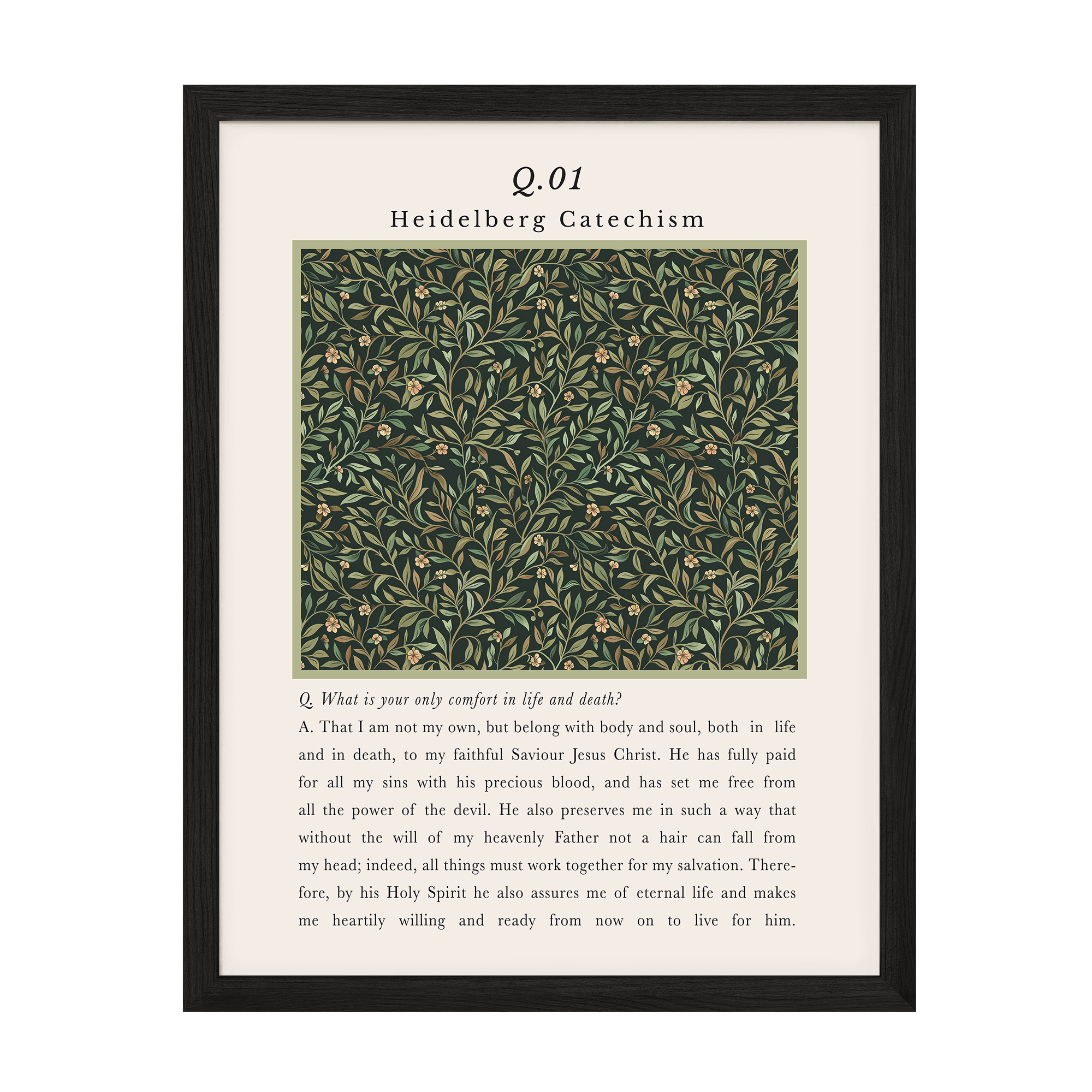 Heidelberg Catechism Q1 Art Print