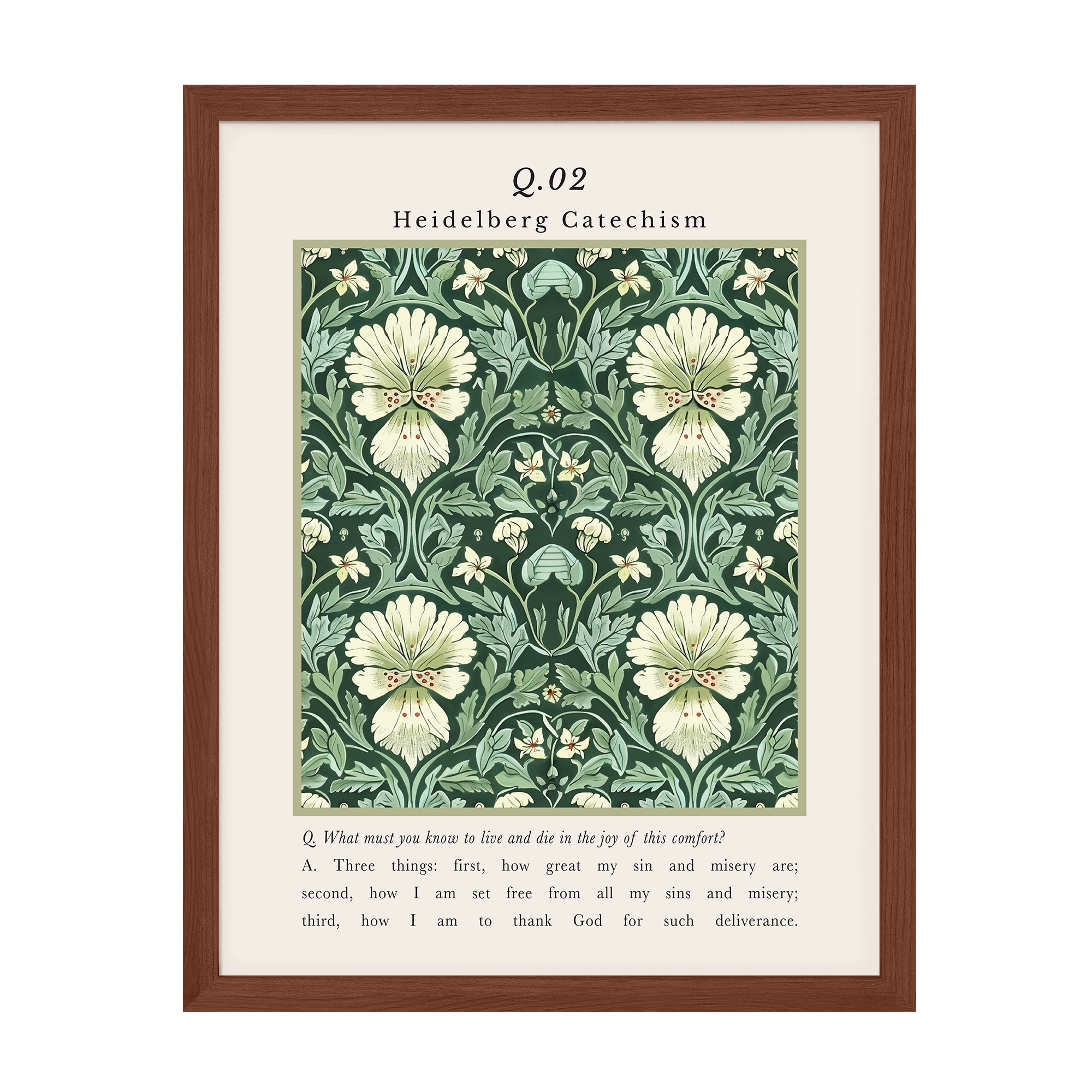 Heidelberg Catechism Q2 Art Print