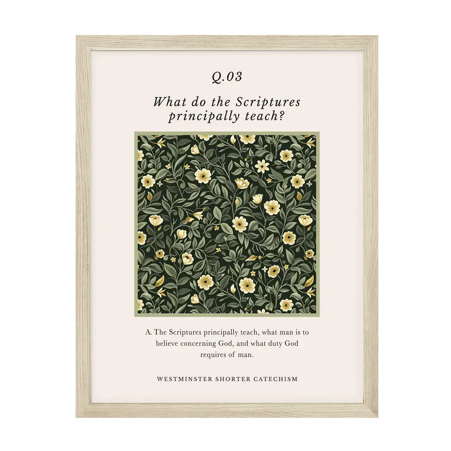 Westminster Shorter Catechism Q3 Art Print