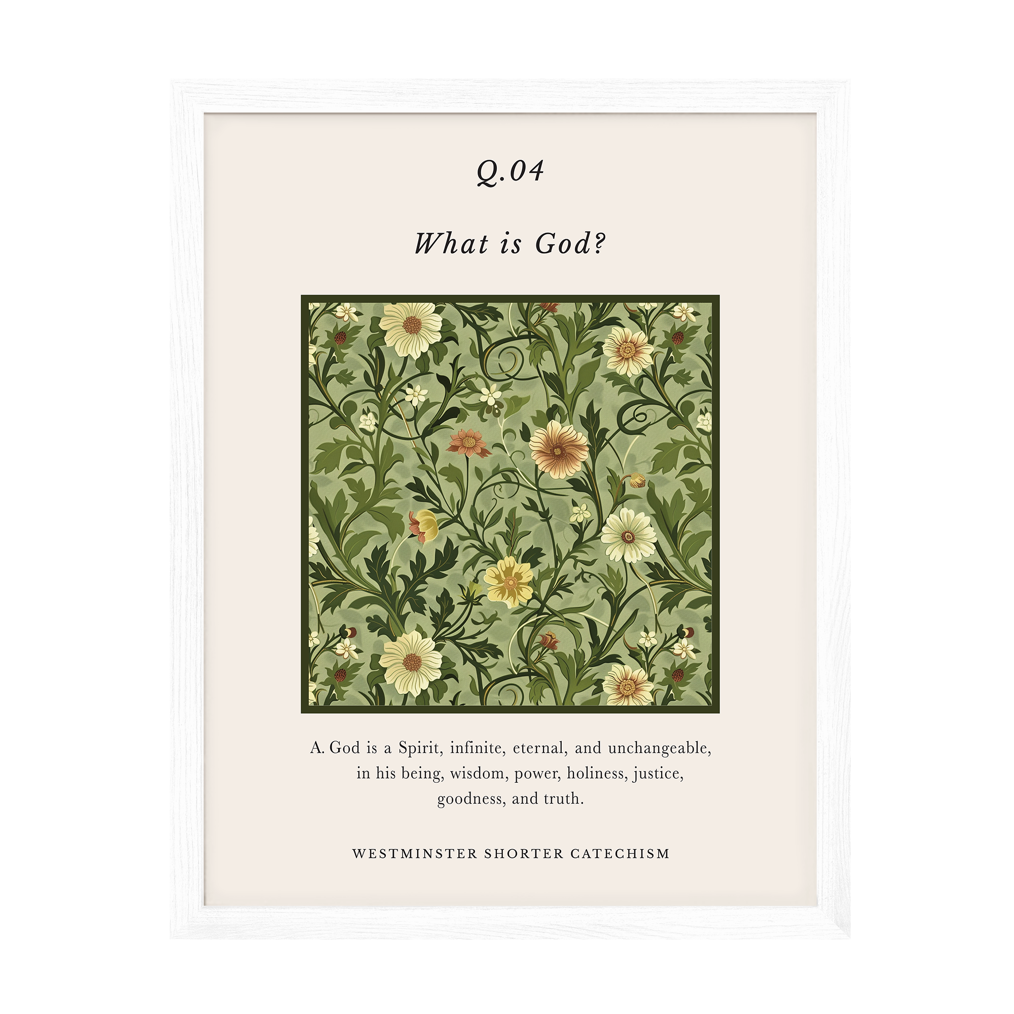 Westminster Shorter Catechism Q4 Art Print