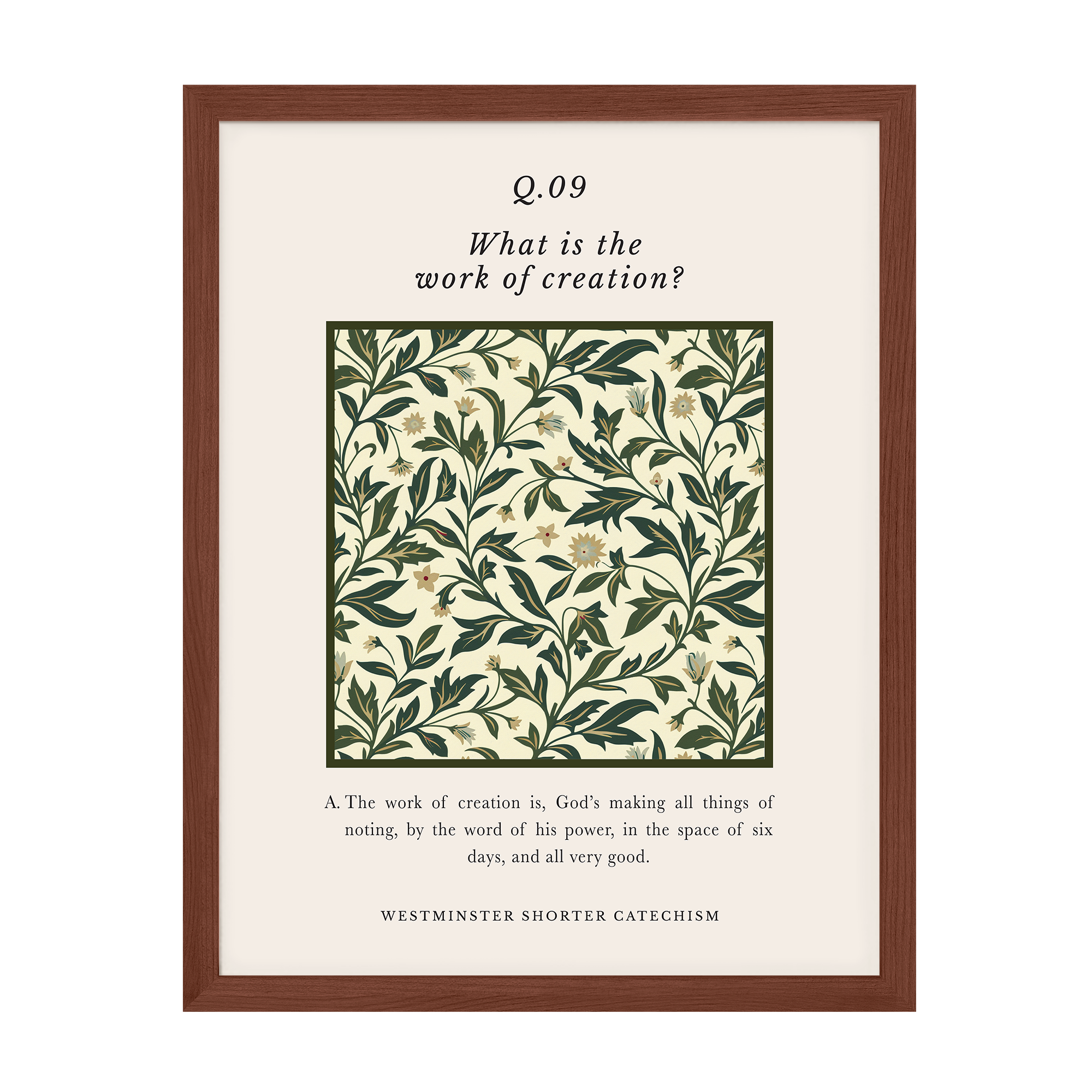 Westminster Shorter Catechism Q9 Art Print