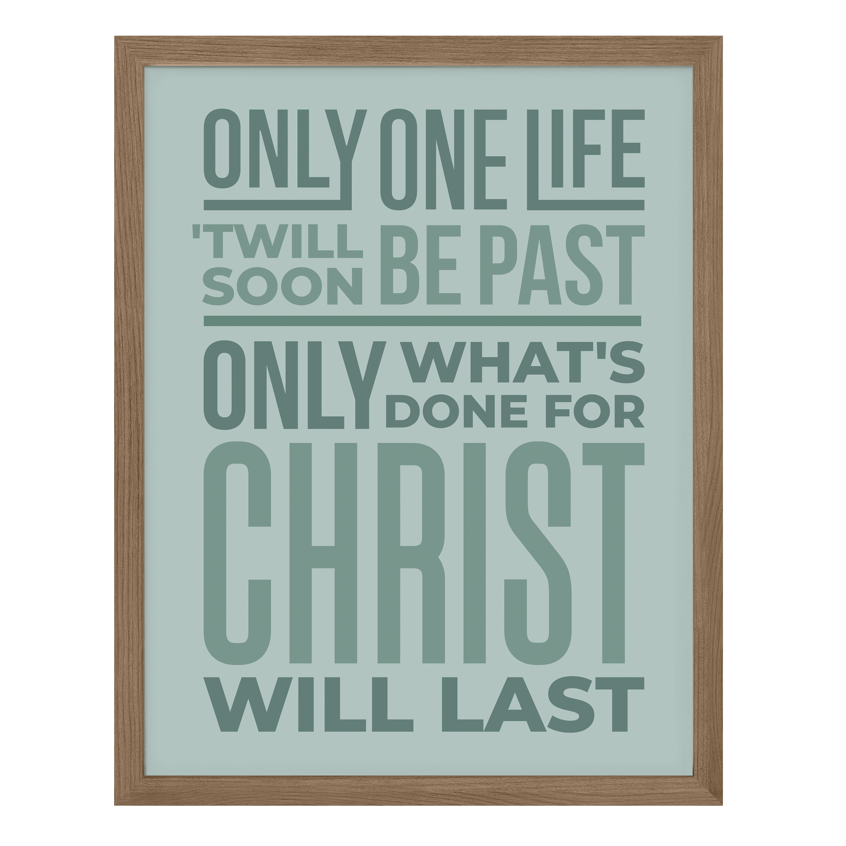 Only One Life Poster Print