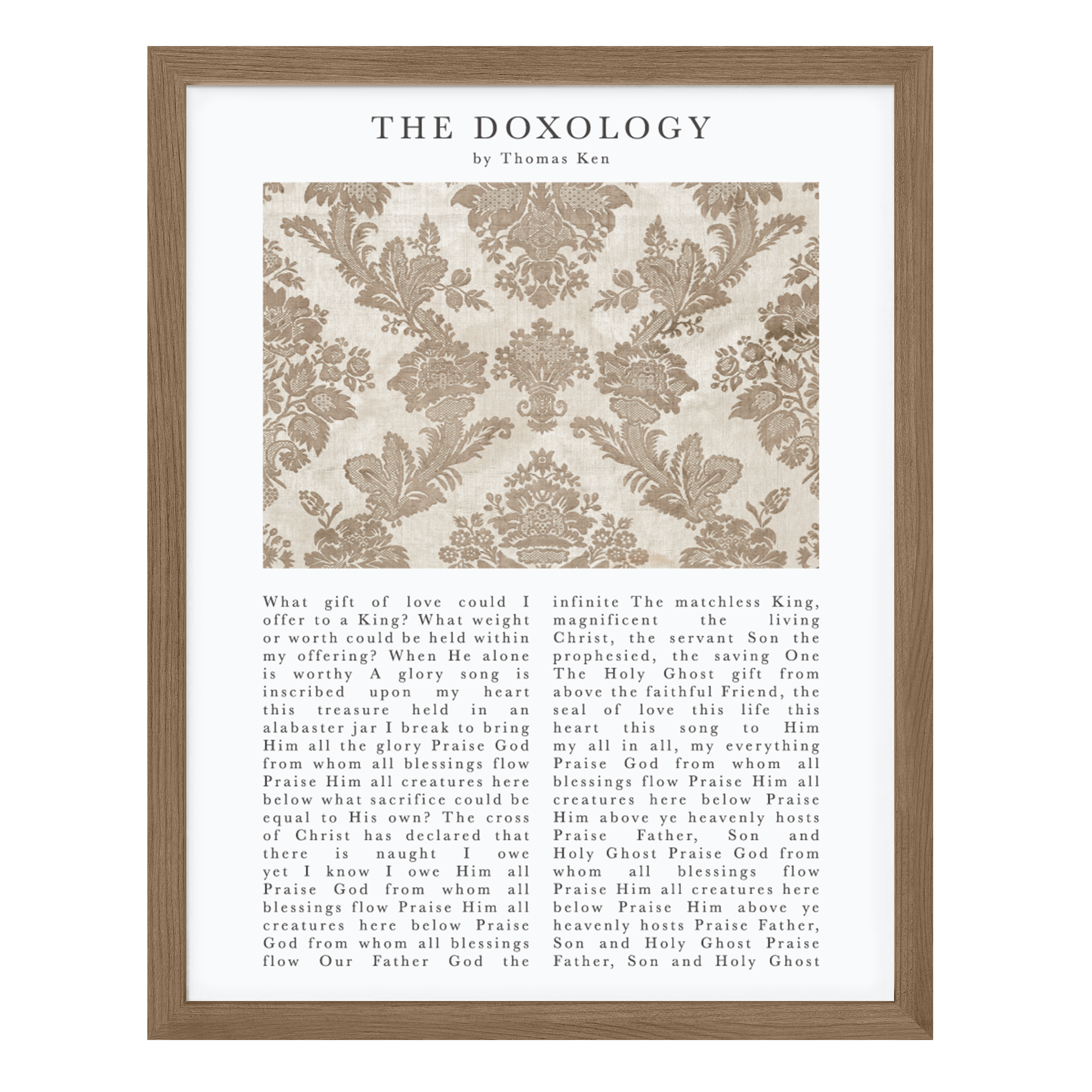 The Doxology Art Print โ Timeless Hymns Collection