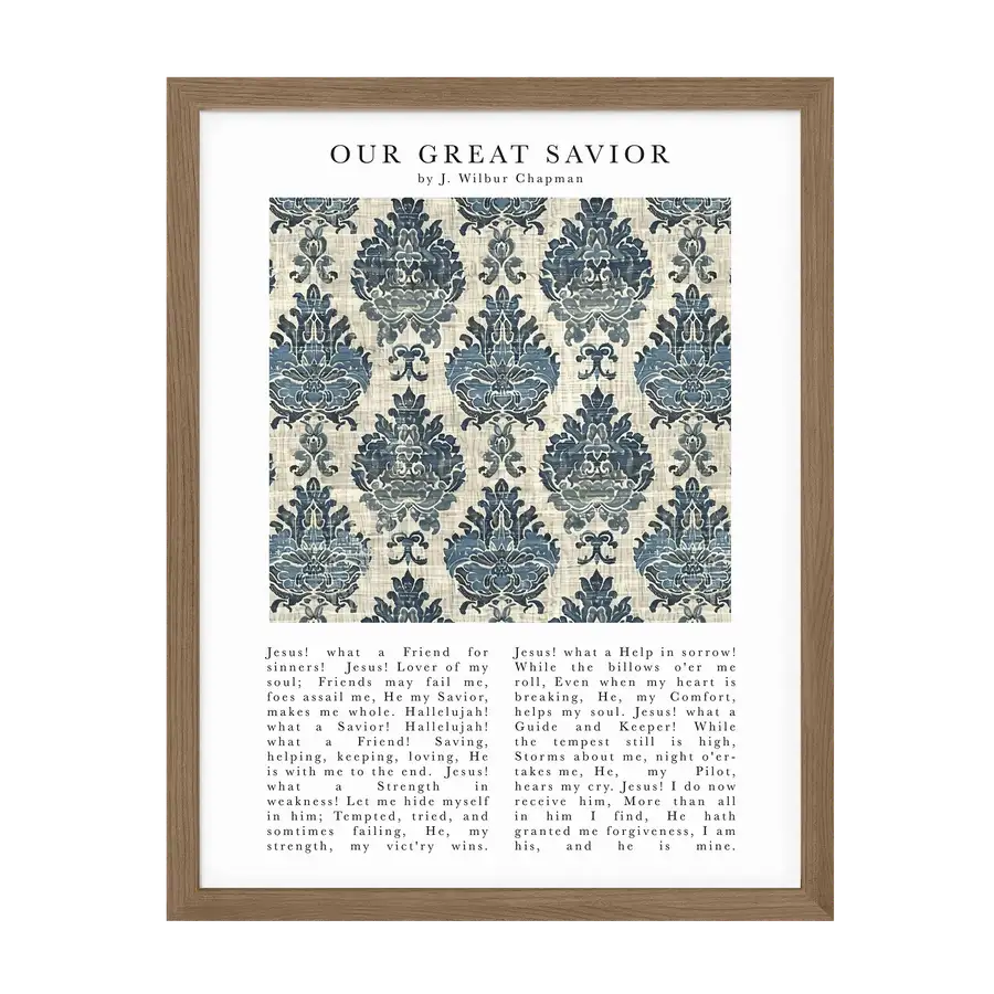 Our Great Savior Art Print – Timeless Hymns Collection