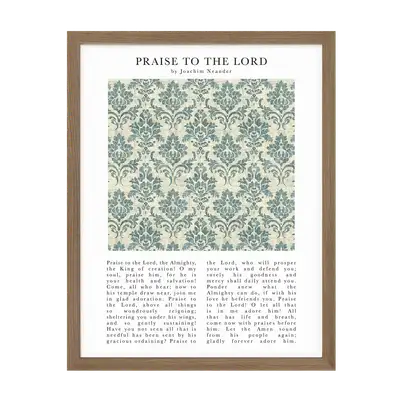 Praise to The Lord Art Print – Timeless Hymns Collection