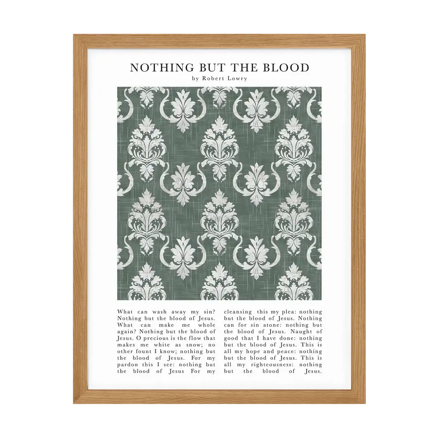 Nothing But The Blood Art Print – Timeless Hymns Collection
