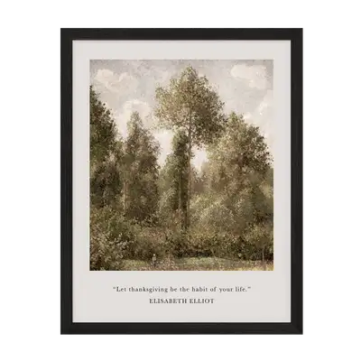 Let Thanksgiving Be The Habit Art Print
