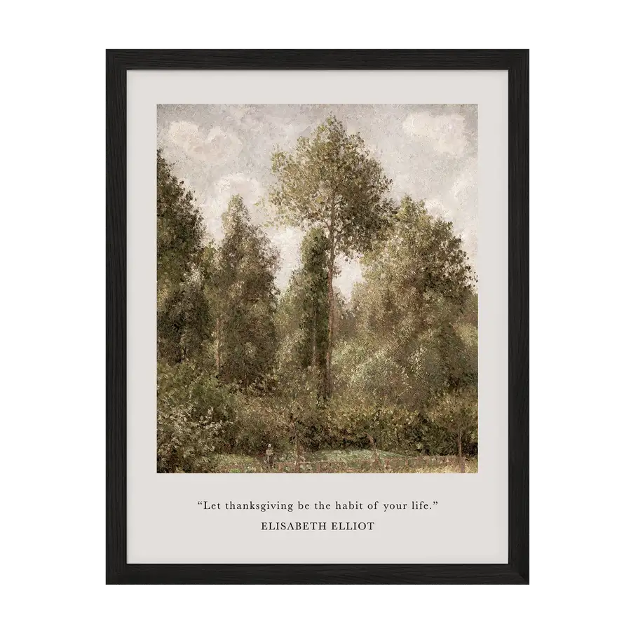 Let Thanksgiving Be The Habit Art Print