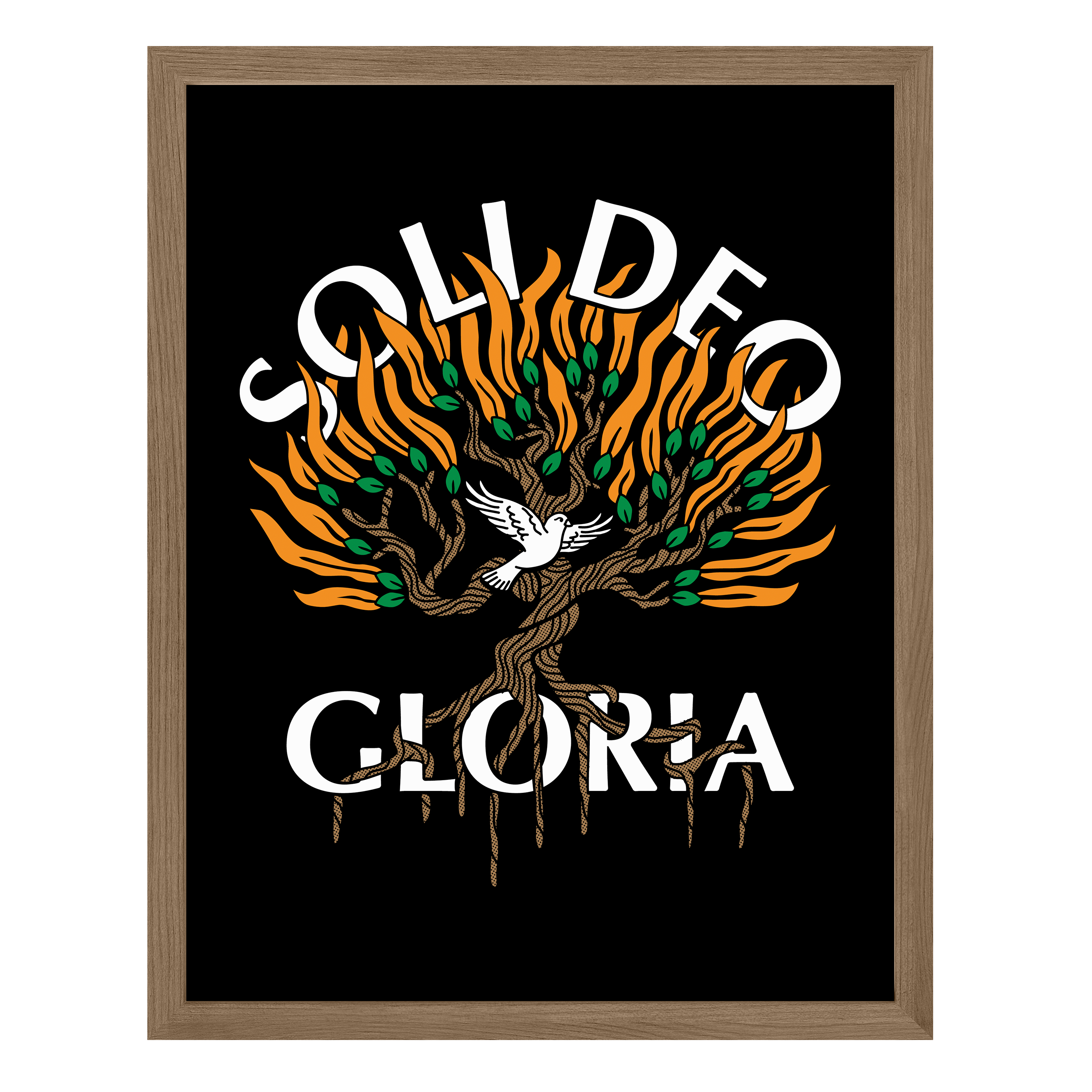 Soli Deo Gloria Burning Bush Poster Print
