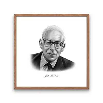 J.I. Packer Portrait Print
