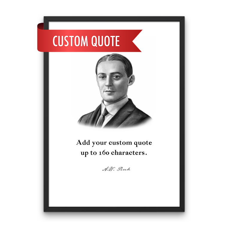 A.W. Pink Custom Quote Print