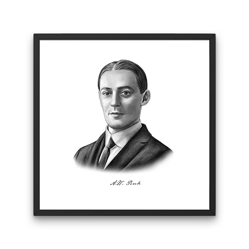 A.W. Pink Portrait Print
