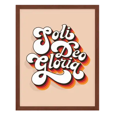 Soli Deo Gloria Retro Poster Print