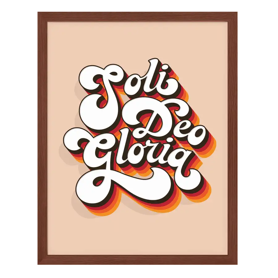Soli Deo Gloria Retro Poster Print